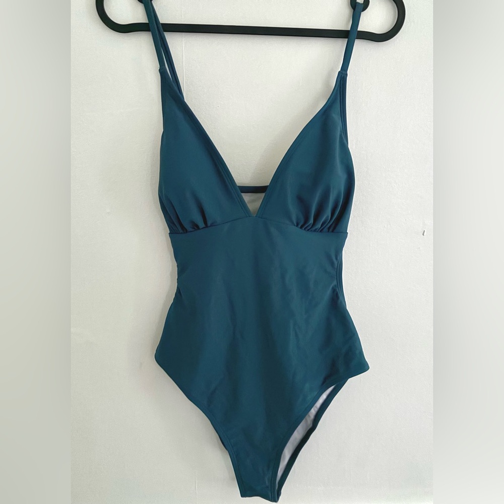 Brand New Dusty Teal/Blue One-Piece Swimsuit Cupshe NWT
